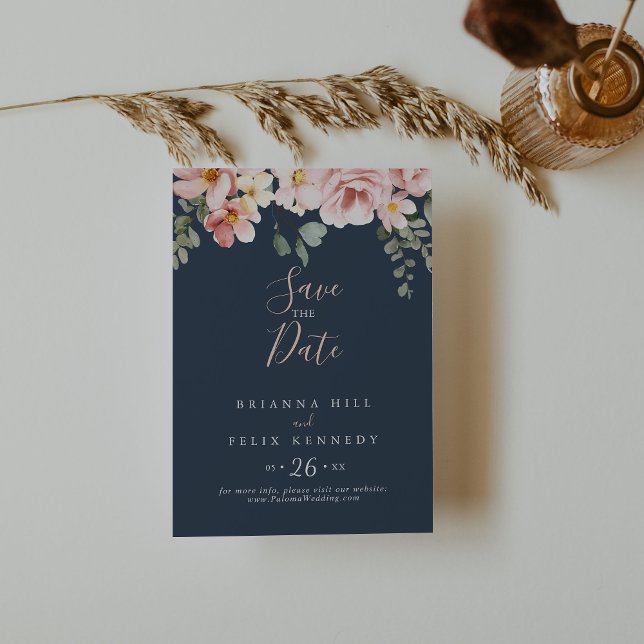 Save The Date Eucalyptus Garden Rose Mariage Floral (Créateur téléchargé)