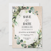 Eucalyptus Sage Verdure Mariage géométrique modern