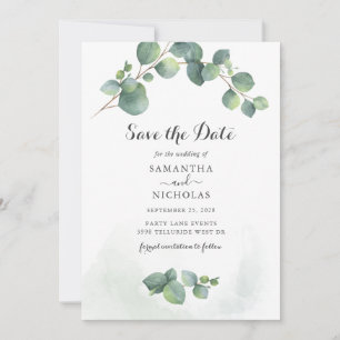 Save The Date Eucalyptus Verdure Botanique