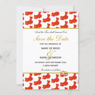 Save The Date Événement spécial de mariage chrétien en CHINE