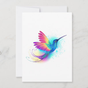 Save The Date Exotic Rainbow Hummingbird