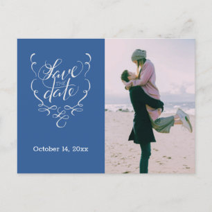 Save the Date Extravaganter Text und Foto Postkarte