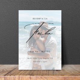 Save The Date Faded Photo Reserva La Fecha Espagne Plage Mariage