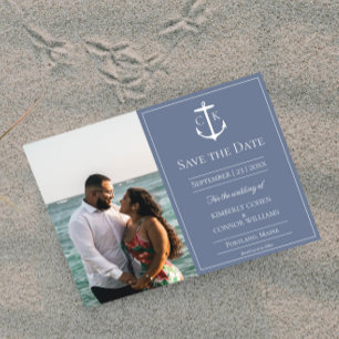 Save The Date Faire part de date de mariage avec monogramme naut