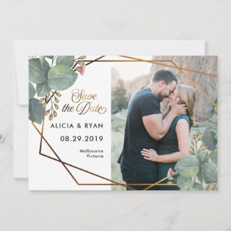 Save The Date Faire part de date de mariage avec une seule photo