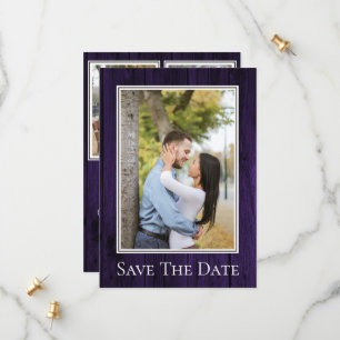 Save The Date Faire part de date de mariage rustique simple viol
