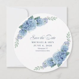 Save The Date Faire part de l'Hortensia Bleu