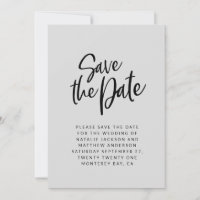 Faire part de mariage à la date moderne script