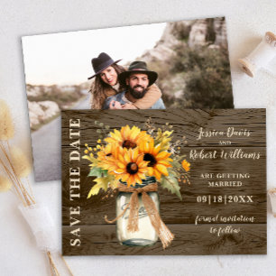 Save The Date Faire part de mariage à la dernière minute Jar Sun