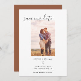 Save The Date Faire part de mariage en terre cuite Boho