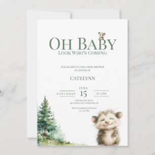 Save The Date Faire part de naissance opossum • Oh Baby Forest