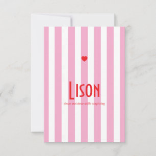Save The Date Faire part de naissance Riviera Rose Rouge