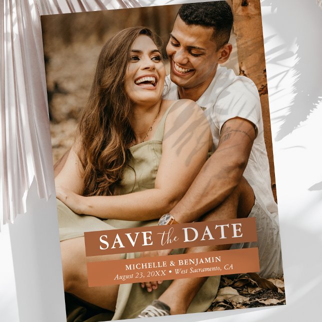 Save The Date Faire photo Pampas en terre cuite Enregistrer la d (Créateur téléchargé)