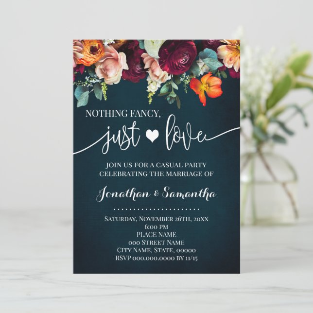 Save The Date Faire Simple Faire Carton D'invitation De Mariage (Debout devant)