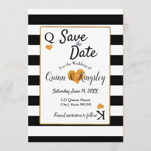 Save The Date Faites gagner la date les bandes noires et de