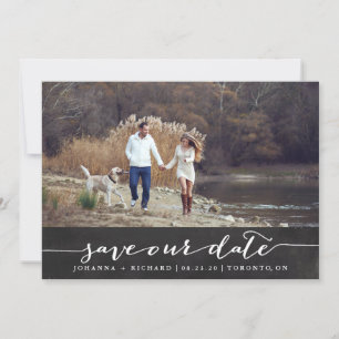 Save The Date Faux Chalkboard script manuscrit Enregistrer la da