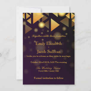 Save The Date Faux Gold Foil Confetti Mariage élégant