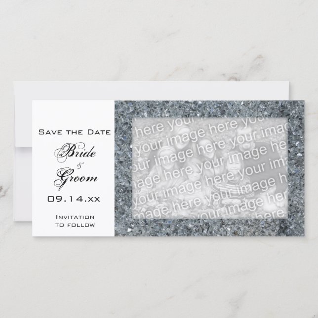 Save The Date Faux Sparkle Wedding Enregistrer la date (Devant)