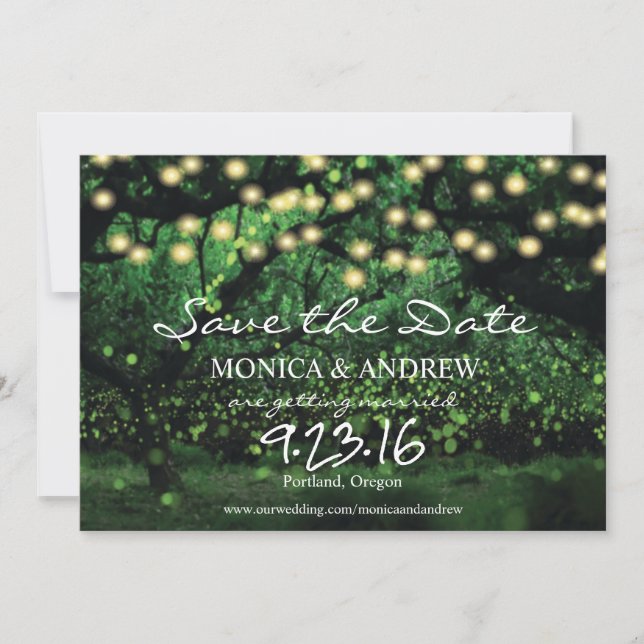 Save The Date Fées de la Forêt Enchantée Enregistrez la Date (Devant)