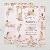 Fées Whimsical Anniversaire Fleur Jardin prairie