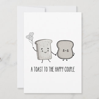 Save The Date Félicitations amusantes : Un toast au heureux coup