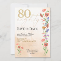 Félicitations Florales 80e Anniversaire, 80 Concep