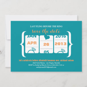 Save The Date Fente Machine Bachelorette