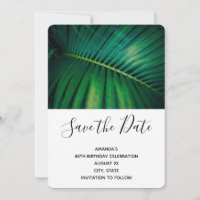 Fermeture de la jambe verte Palm Frond Photo Anniv