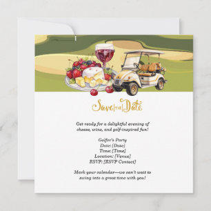Save The Date Fête du fromage et du vin de Golfer - Sauvez la da
