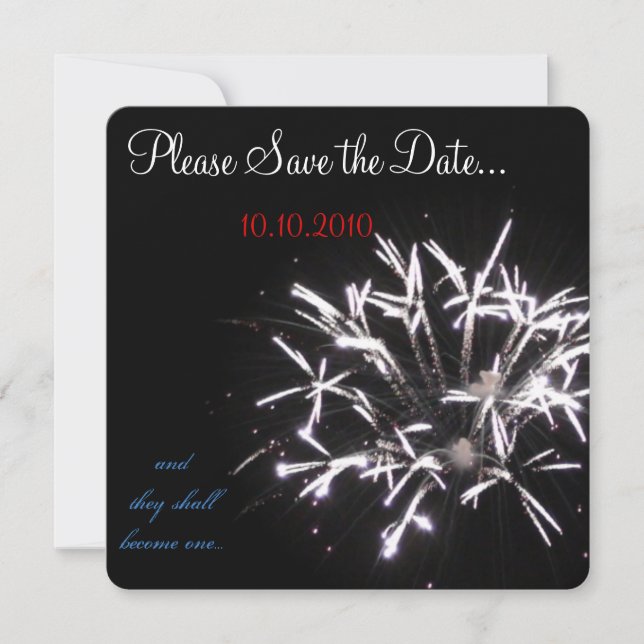 Save The Date Fête Économisez la date rouge/blanc/bleu (Devant)