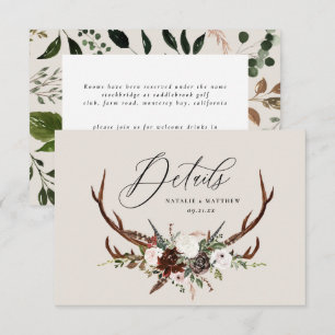 Save The Date Feuillage rustique, détails mariages floraux et ce