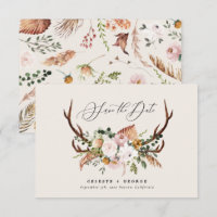 Feuillage rustique, floral et mariage de cerf