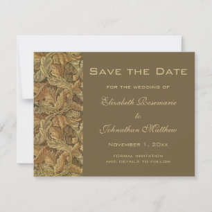 Save The Date Feuilles chaudes antiques victoriennes d'automne E