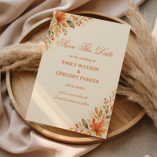 Save The Date Feuilles d'Automne Chaudes
