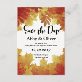 Save The Date Feuilles d'automne Mariage de automne Photo Enregi