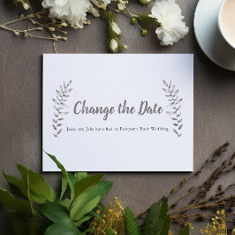 Save The Date Feuilles dessinés au crayon et succursale modifier