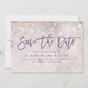 Save The Date Fille parties scintillant rose chic élégant rose o