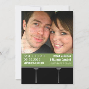 Save The Date Film Theatre Photo Enregistrer la date Invitation,