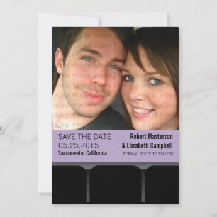 Save The Date Film Theatre Photo Enregistrer la date Invitation,