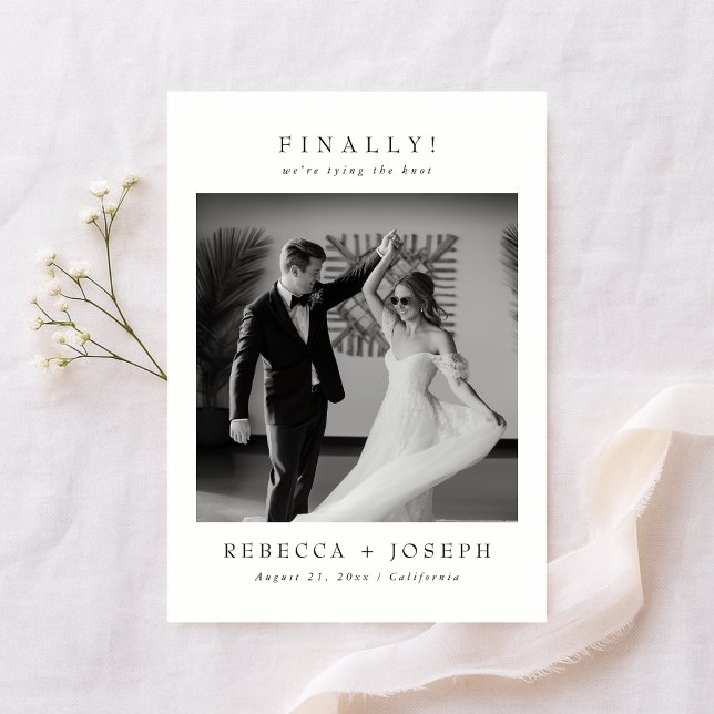 Save The Date Finally Old Money Wedding Photo (Créateur téléchargé)