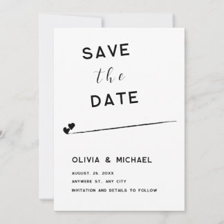 Save the Date flache Notizkarte Mitteilungskarte