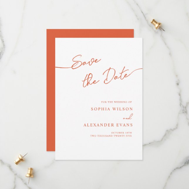 Save the Date Flachkarte für eine Boho Chic Hochze (Vorderseite/Rückseite Beispiel)