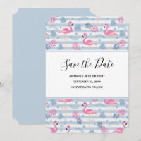 Flamant rose Whimsical et ananas Motif Anniversair