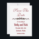 Save The Date Flat Announcement Card Ankündigung<br><div class="desc">Save the date for your winter wedding!</div>