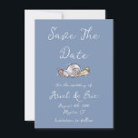 Save The Date Flat Announcement Card Ankündigung<br><div class="desc">Save the date for your coastal wedding!</div>