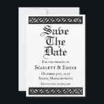 Save The Date Flat Announcement Card Ankündigung<br><div class="desc">Save the date for your gothic wedding!</div>