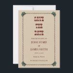 Save The Date Flat Announcement Card Ankündigung<br><div class="desc">Save the date for your western wedding!</div>