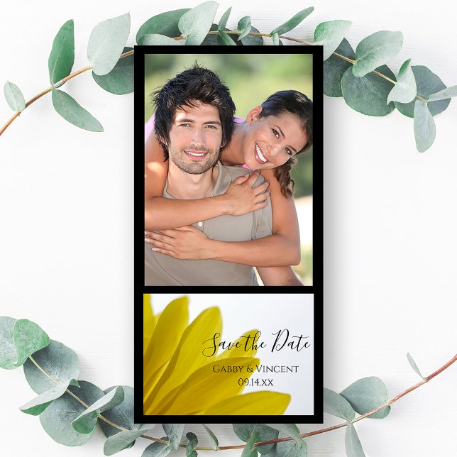 Save The Date Fleur de marguerite jaune pétales mariage Enregist (Créateur téléchargé)