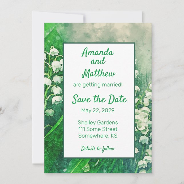 Save The Date Fleur de Muguet (Devant)
