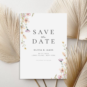 Save The Date Fleur sauvage d'été Floral Mariage
